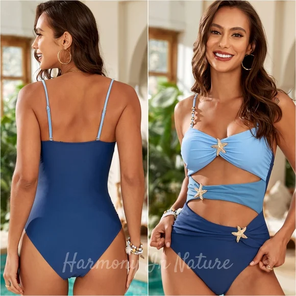 Starry Waters Swimsuit - Blue - Picture 2 of 8